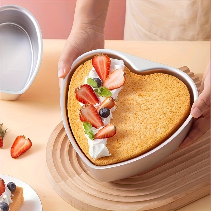 Heart-Shaped Anode Cake Pan and Loose Bottom Cake Molds Set, Non-Stick, Oven Safe, Halloween Baking