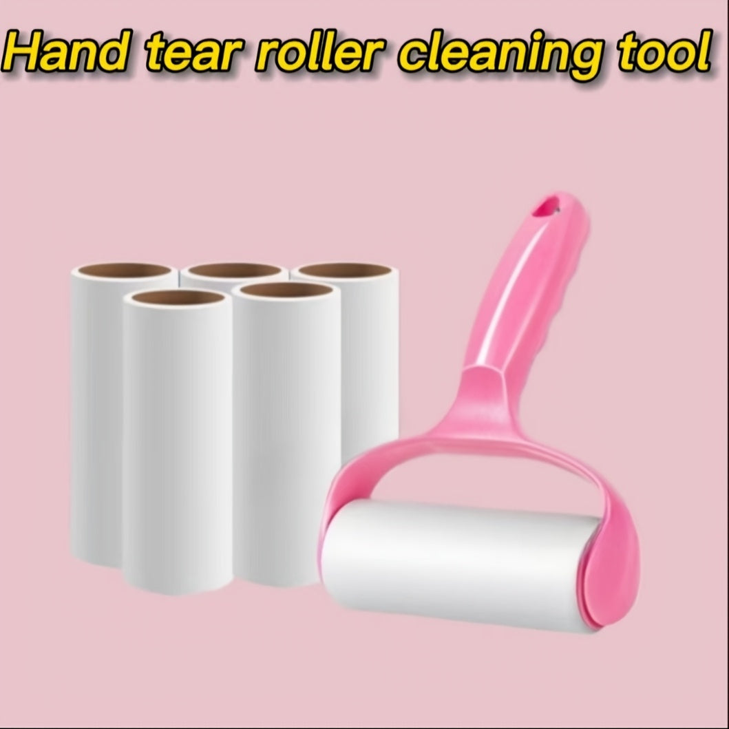 Ручка для удаления катышков с 6 сменными роликами, 180 листов, для одежды, волос, ковров, автомобильных сидений, прочная, без питания