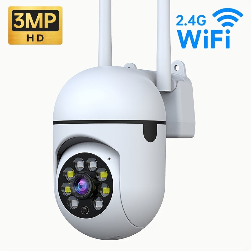 Wireless Security Camera 3MP HD WiFi Indoor Pan Tilt Night Vision Two-Way Audio