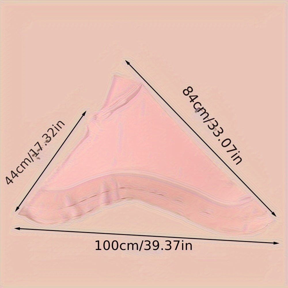 Women's Double Layer Chiffon Hijab Cap Solid Color Modest Head Covering