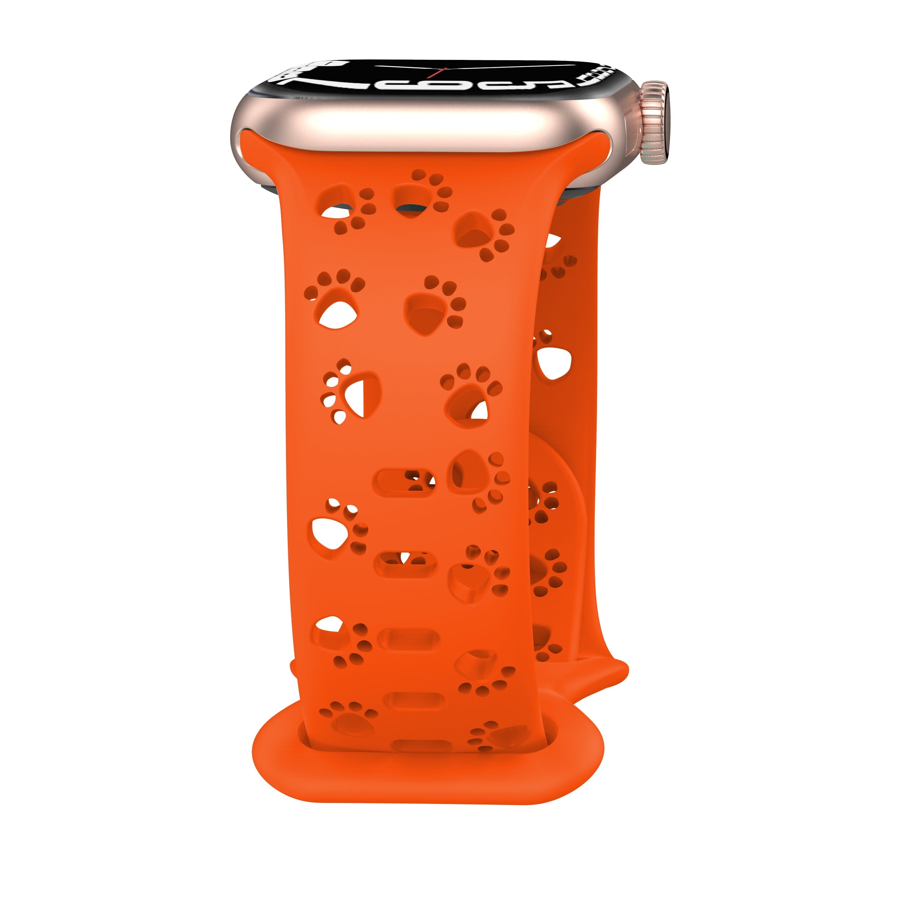 Силиконовый ремешок для часов с отпечатком лап животного, совместимый с Apple Watch серии 1-9, SE, Ultra, Ultra 2, S10, водостойкий, мягкий, дышащий, повседневный стиль, включает пряжку.