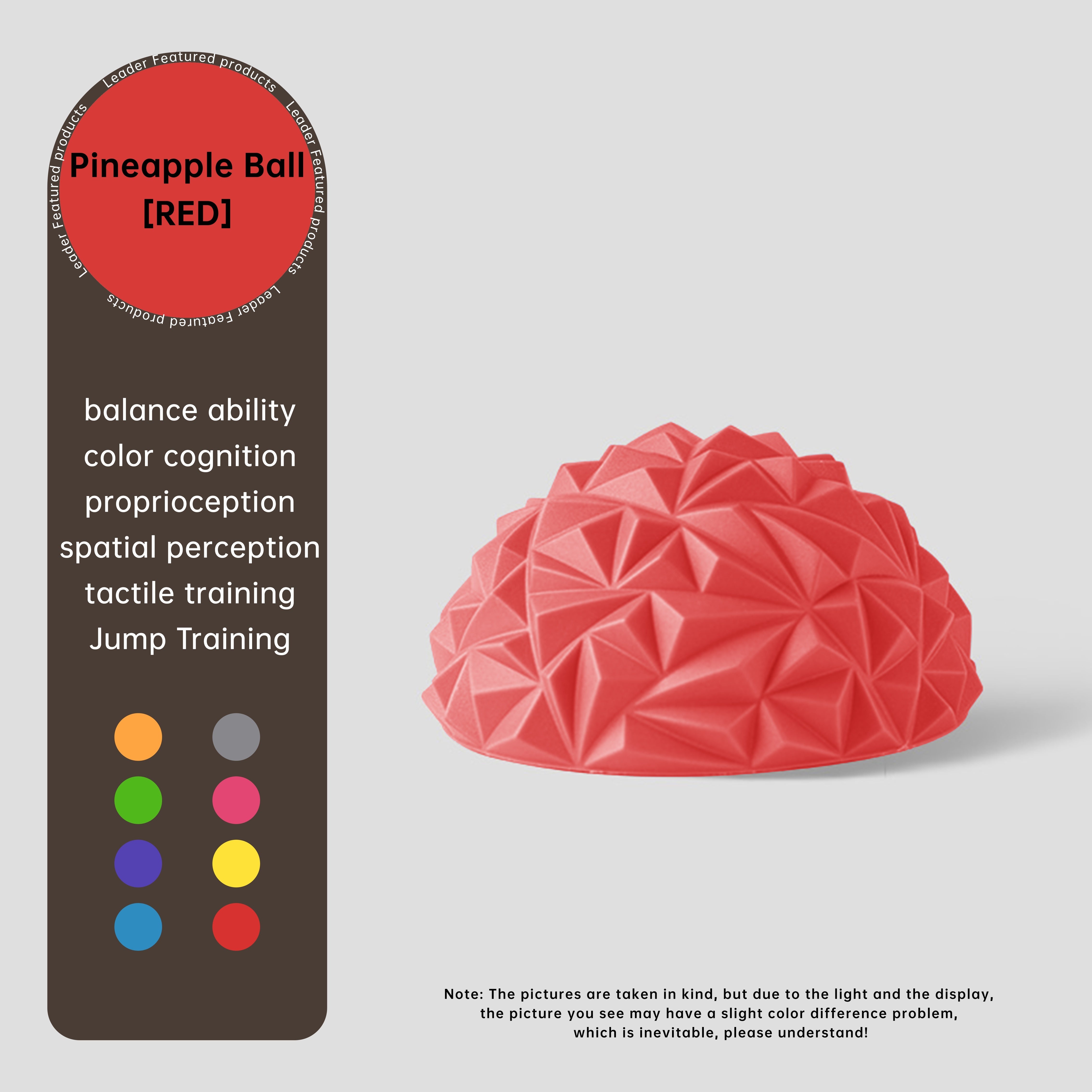 1 шт. ПВХ йога-мяч для балансировки, массажа ног и снятия стресса - подходит для йоги, пилатеса, гимнастики - взрослый, 1 упаковка