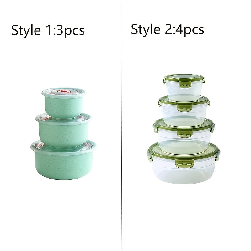 Герметичные контейнеры для хранения продуктов 3/4 комплекта, большие объемы, штабелируемый пластиковый органайзер для кухни