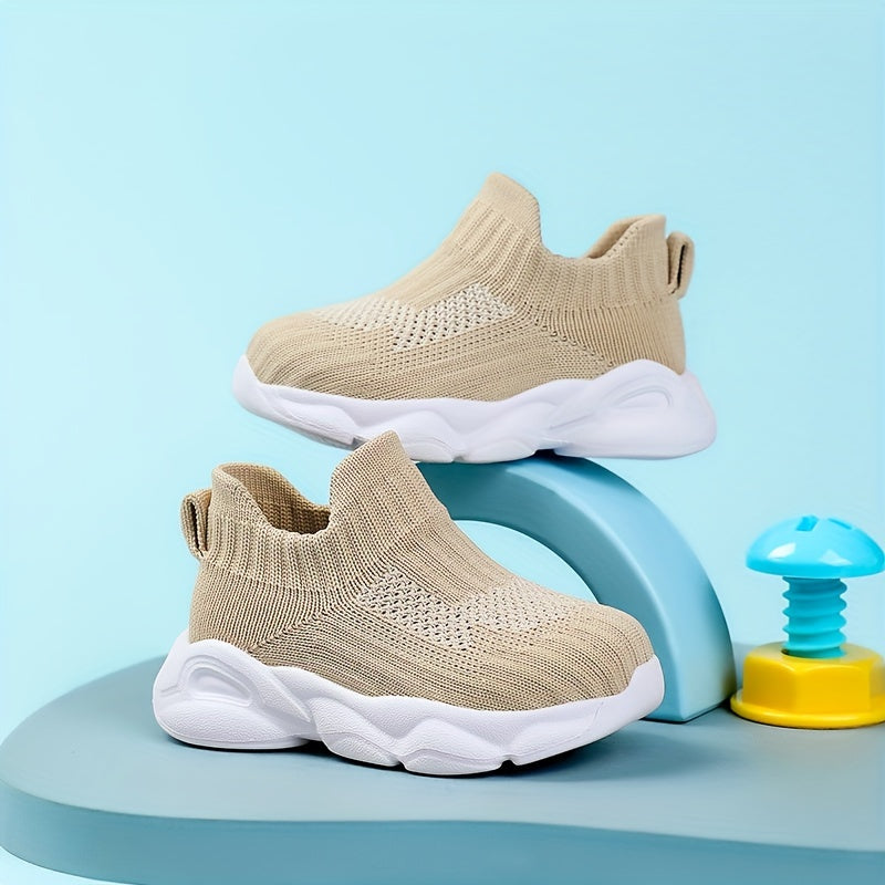 Infants Toddlers Slip-On Sneakers with Anti-Slip EVA Sole Fabric Upper All-Season