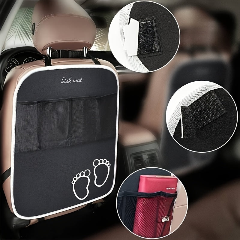Protector de respaldo para asiento de coche, tela Oxford, anti-arañazos, organizador para patadas
