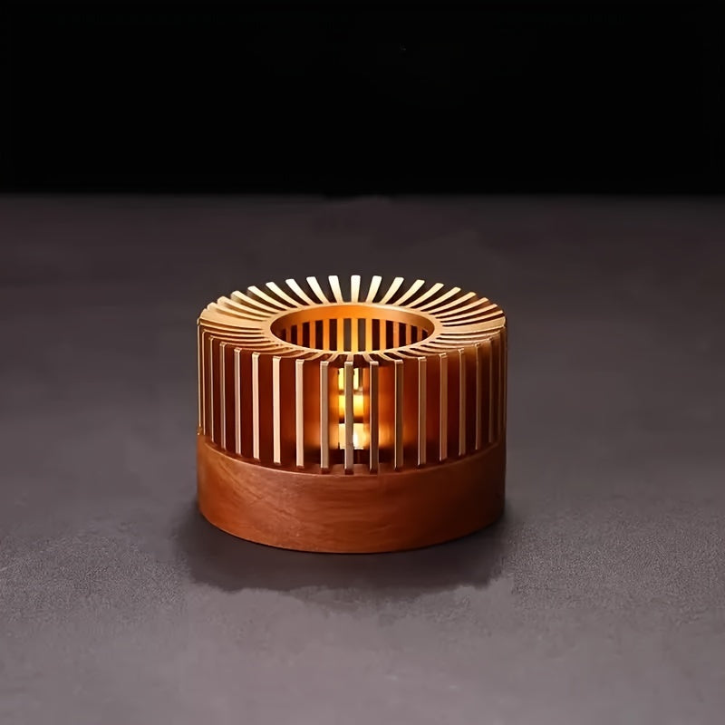 Metal Tea Warmer Set with Thermal Base for Holidays No Electricity Needed