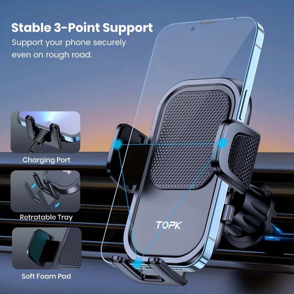 Universal avtomobil telefon tutqich klip montaj uchun havo ventili uchun, 360° aylantirish