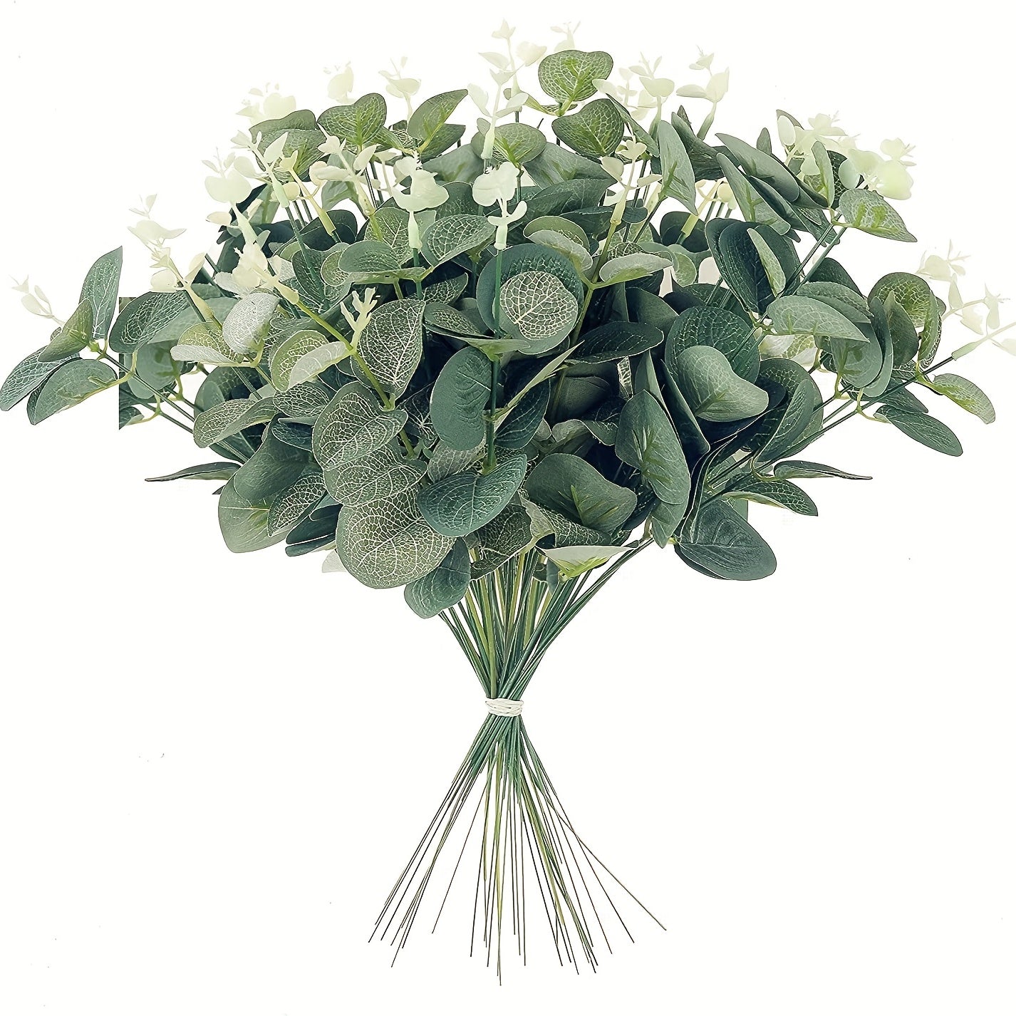 24 Pieces Faux Eucalyptus Leaves and Branches for Wedding Bouquets Floral Wreaths and Home Decor