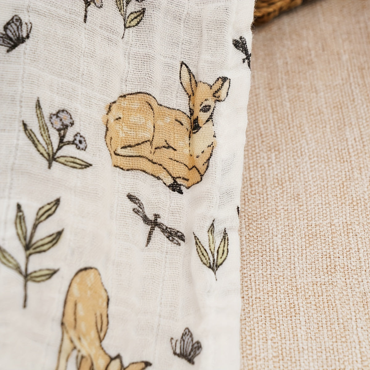 Uyda va sayohatda foydalanish uchun yumshoq muslin qoplamali bosma paxta ko'rlagi, Halloween va Rojdestvo sovg'alari uchun mukammal.