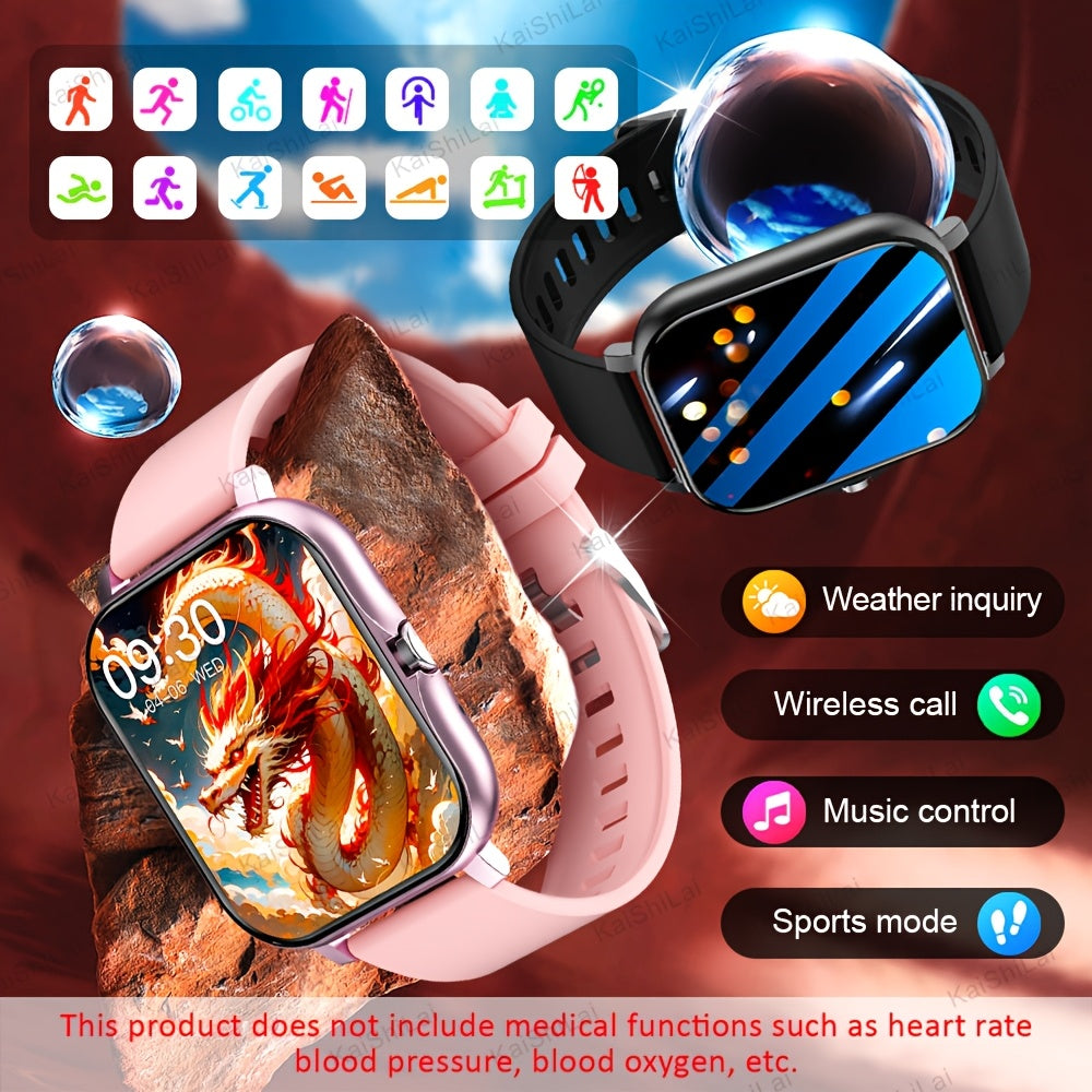 Мужчины и женщины 1,83-дюймовый HD полноэкранный сенсорный умные часы с вызовами и отслеживанием фитнеса