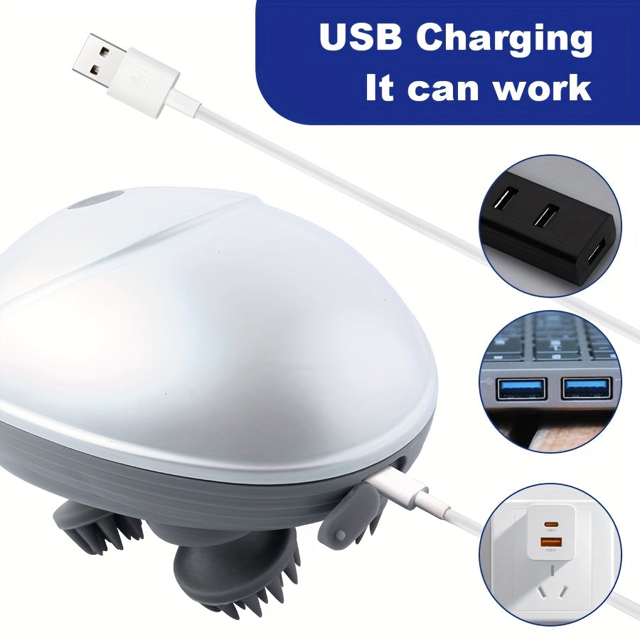 USB orqali zaryadlanadigan qo'l bilan bosh massaj qiluvchi, butun tanani bo'shatuvchi, hayvonlar uchun qulay, 950mAh litiy-polimer batareya, ≤36V ishlash kuchlanishi
