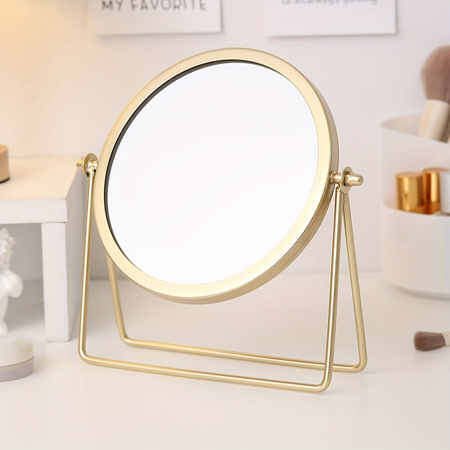 Espejo de tocador de hierro para dormitorio con acabado a prueba de óxido, montaje en cómoda