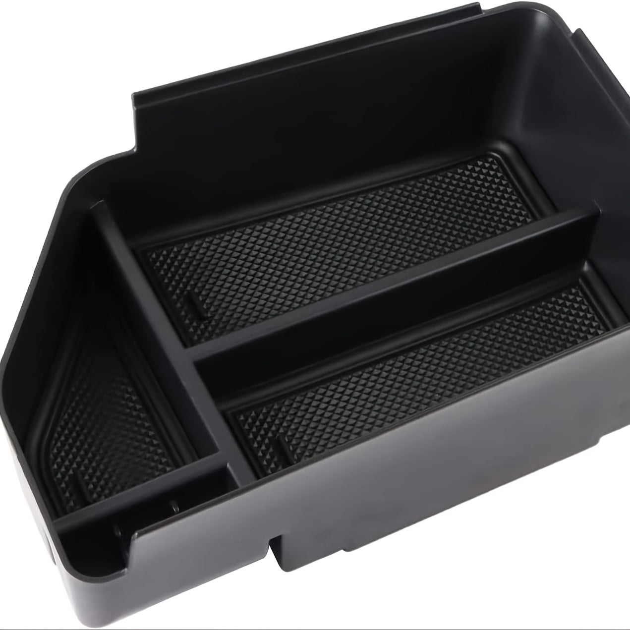 Universal Car Center Console Organizer Tray Black Durable ABS Storage Box