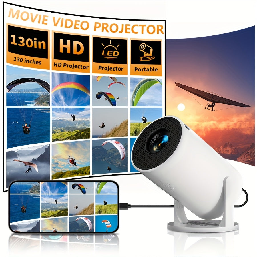 Proyector de video LED de alta brillo con rotación de 180° para hogar y oficina