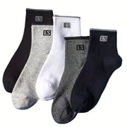 Men's Cotton Blend Crew Socks 6 Pairs Anti-Odor Sweat Absorbent Sports