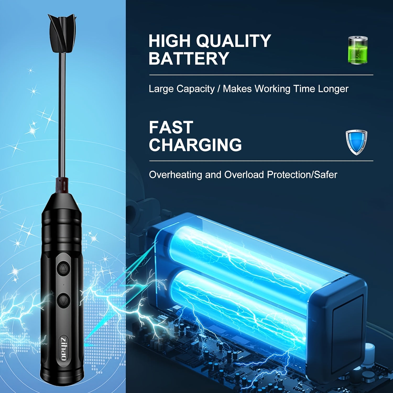 USB-заряжаемый смеситель для смолы с ручным дизайном и светодиодным индикатором, идеален для DIY-ремесел и смешивания смолы. Включает 1 лопатку для удобства использования.