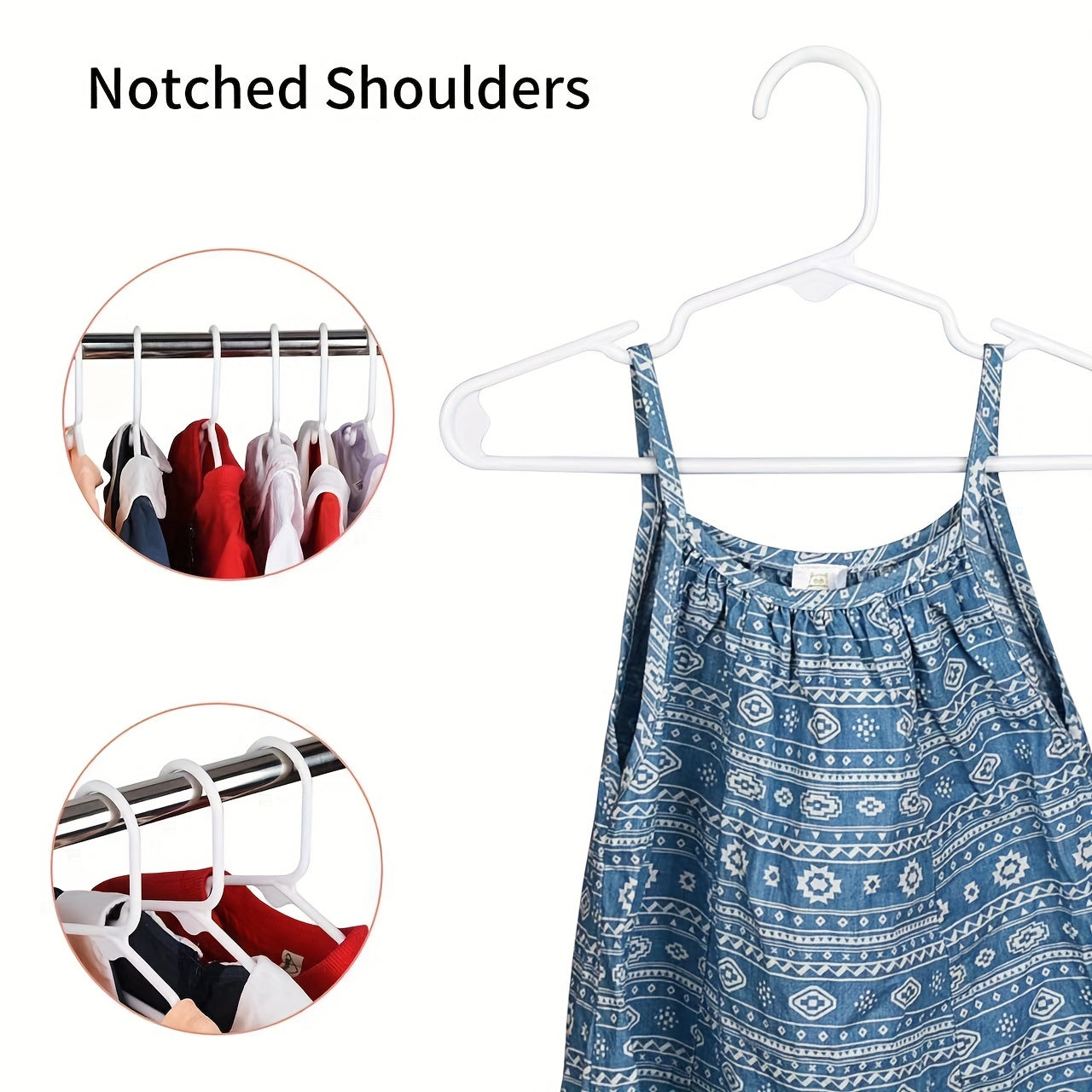 Компактные вешалки для детей - набор из 20 или 40 штук, изготовлены из прочного нескользящего пластика, предназначены для мальчиков и девочек, отлично подходят для организации детской и пространства в шкафу.