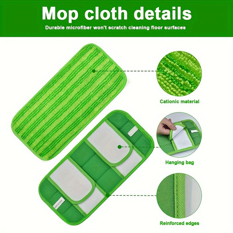 4-Pack Microfiber Mop Pads for Deep Cleaning Reusable Dust Removal Refill Pads