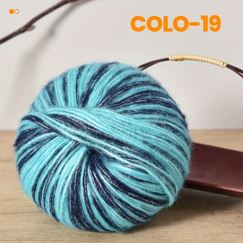 Gradient Wool Yarn 2 Bundles 100g 350m Multicolor Horse Sea for Knitting Scarves Hats