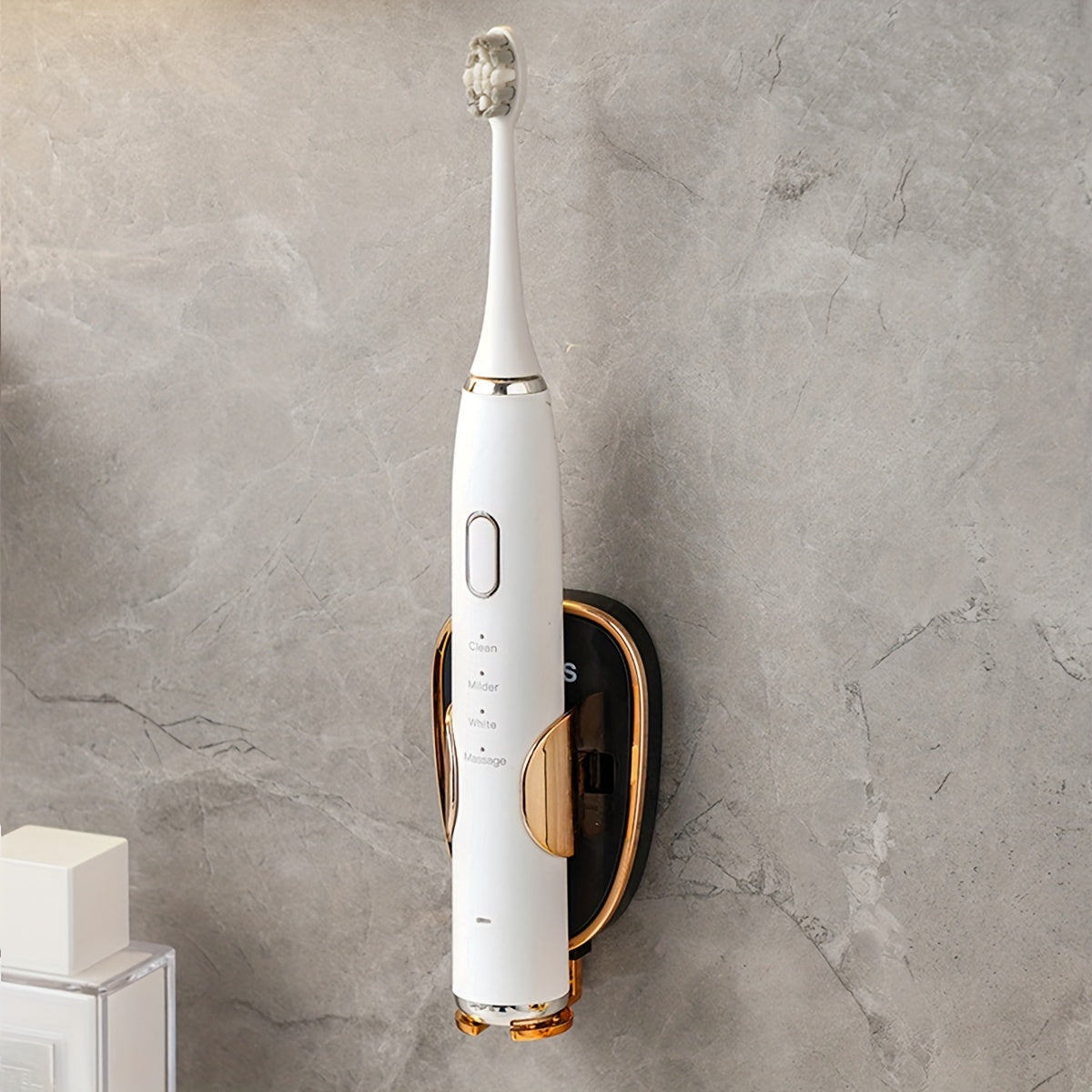 Wall-Mounted Electric Toothbrush Holder Punch-Free Bathroom Organizer