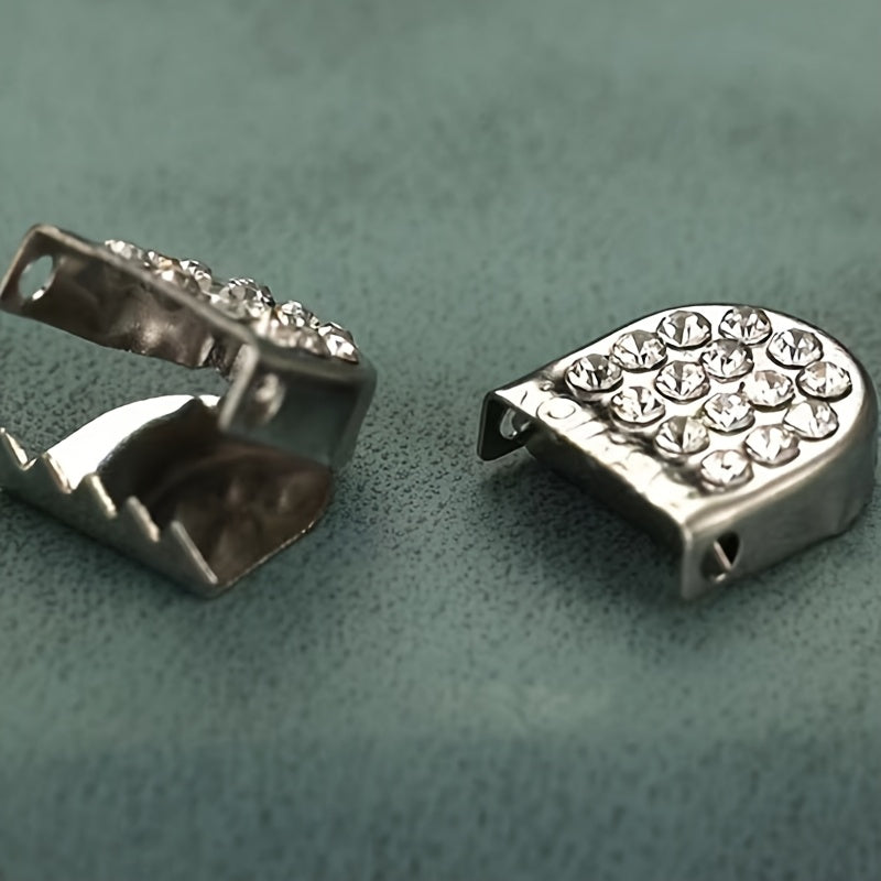 6pcs White No-Tie Shoe Laces Clips for Sports Shoes Durable Metal Buckle