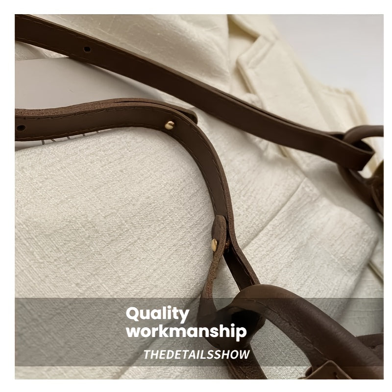 Ayollar uchun katta to'plam sumkasi, fermuar yopilishi bilan, ish yoki yo'l harakati uchun ideal, qahva, qora yoki oq ranglarda mavjud.