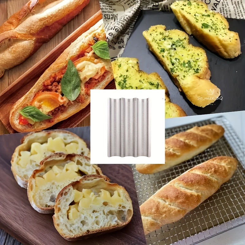 Антипригарная форма для багета из углеродистой стали, подходящая для духовки и индукционной плиты, необходимая для выпечки