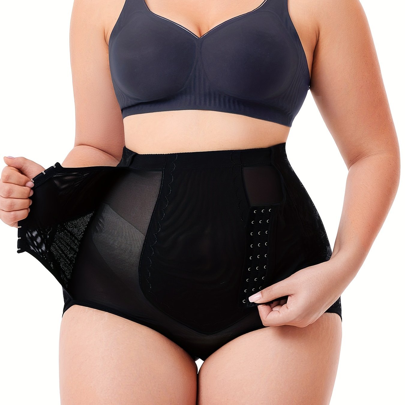 Women's Breathable Mesh Shapewear Bottoms with Butt-Lifting and Adjustable Belt