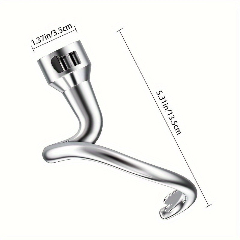 Stainless Steel Dough Hook for KitchenAid Stand Mixer 4.5 and 5 Quart Models
