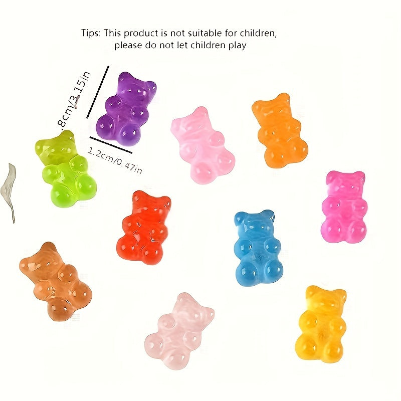 Kids Luminous Bear Shoe Charms Set PVC Vibrant Night Glow Sandals Decor