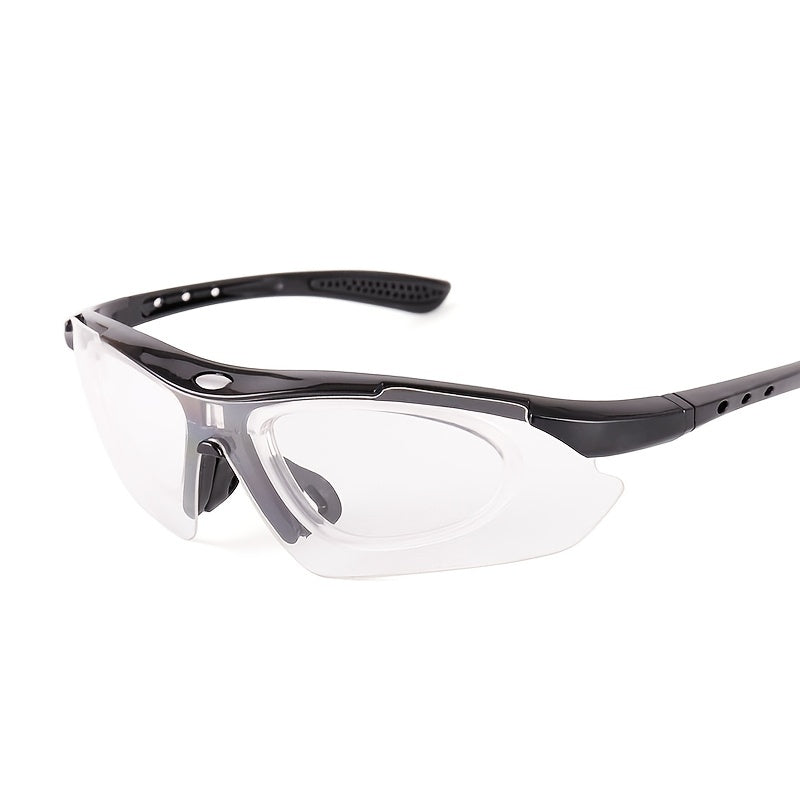 5-Piece Outdoor Riding Sports Glasses Set with Interchangeable Lenses and Accessories
