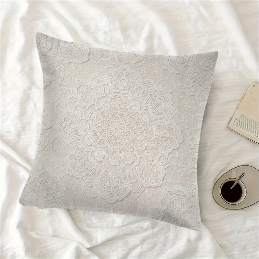 Double-Sided Printed Pillow Cover Short Plush Polyester Farmhouse Decor for Couch or Outdoor