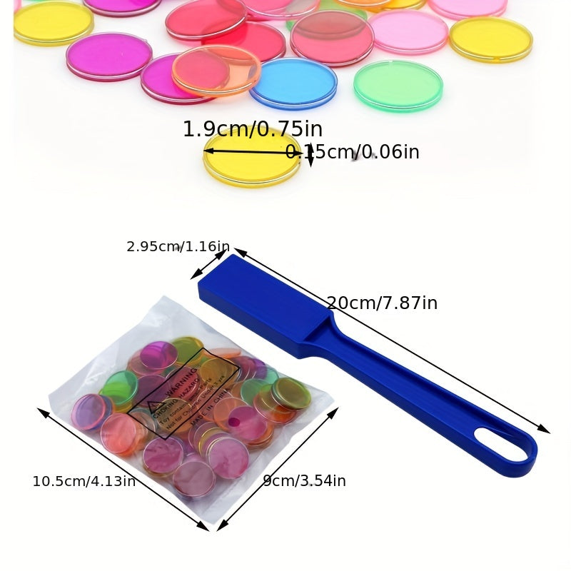 Baby Educational Toy Set with 100 Colorful Magnetic Pieces and 7 Rods for Kids 3+