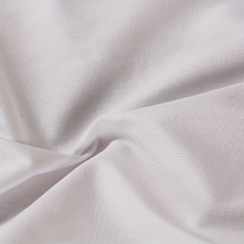 White Waterproof Mattress Protector Breathable Polyester Jersey Dust-Proof Machine Washable with Elastic Bands
