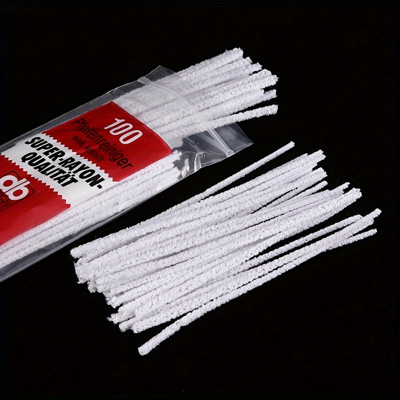 100Pcs Pipe Cleaning Brushes Shed-Free Durable Metal Handle Kit