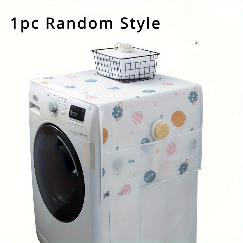 Cubierta impermeable multifuncional con bolsillos de almacenamiento para nevera, lavadora y mesa