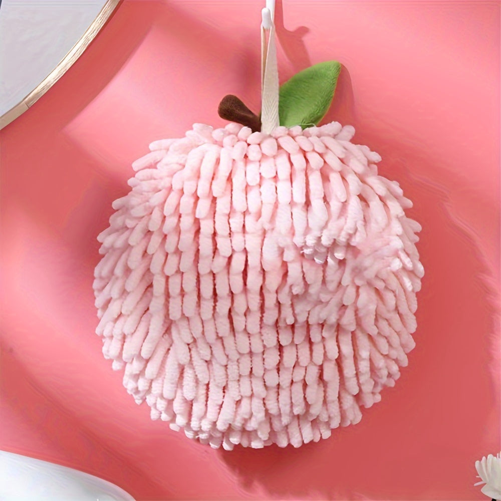 Meva dizayni bilan yumshoq va namni yaxshi so'radigan velur qo'l sochiqlari oshxona yoki hammom bezaklari uchun.