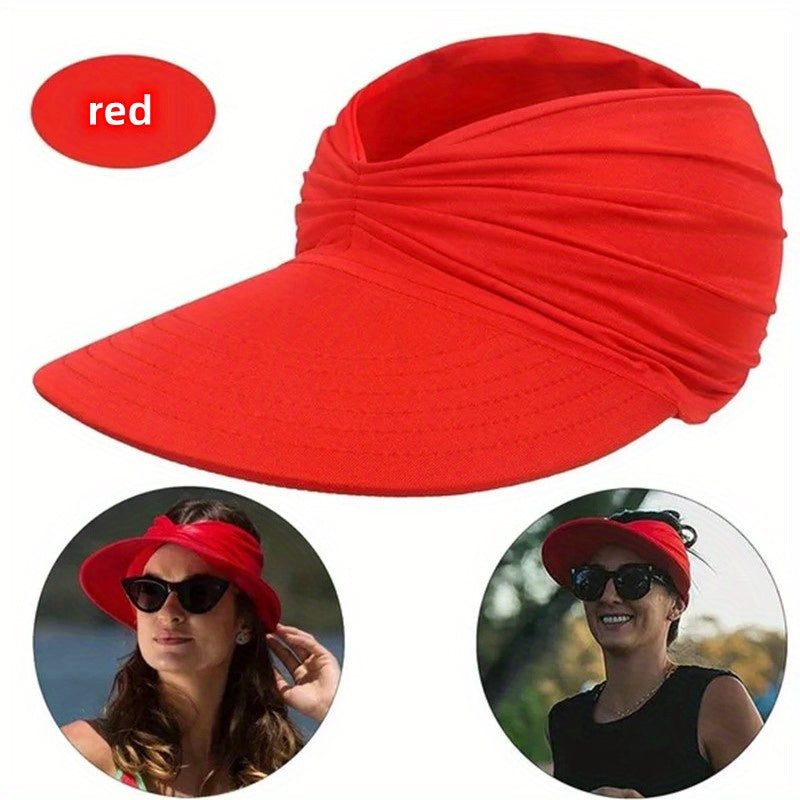 Women’s Sun Hat Nylon Woven Beach Hat with Sun Protection for Spring Summer Autumn