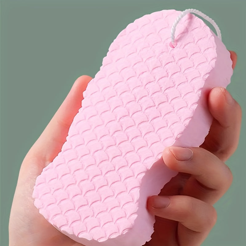Durable Plastic Bath Sponge for All Ages Exfoliating Textured Shower Scrubber
