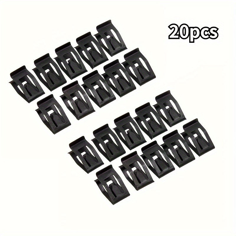 20pcs Universal Black Instrument Panel Clips for Car Dashboard Dash Trim