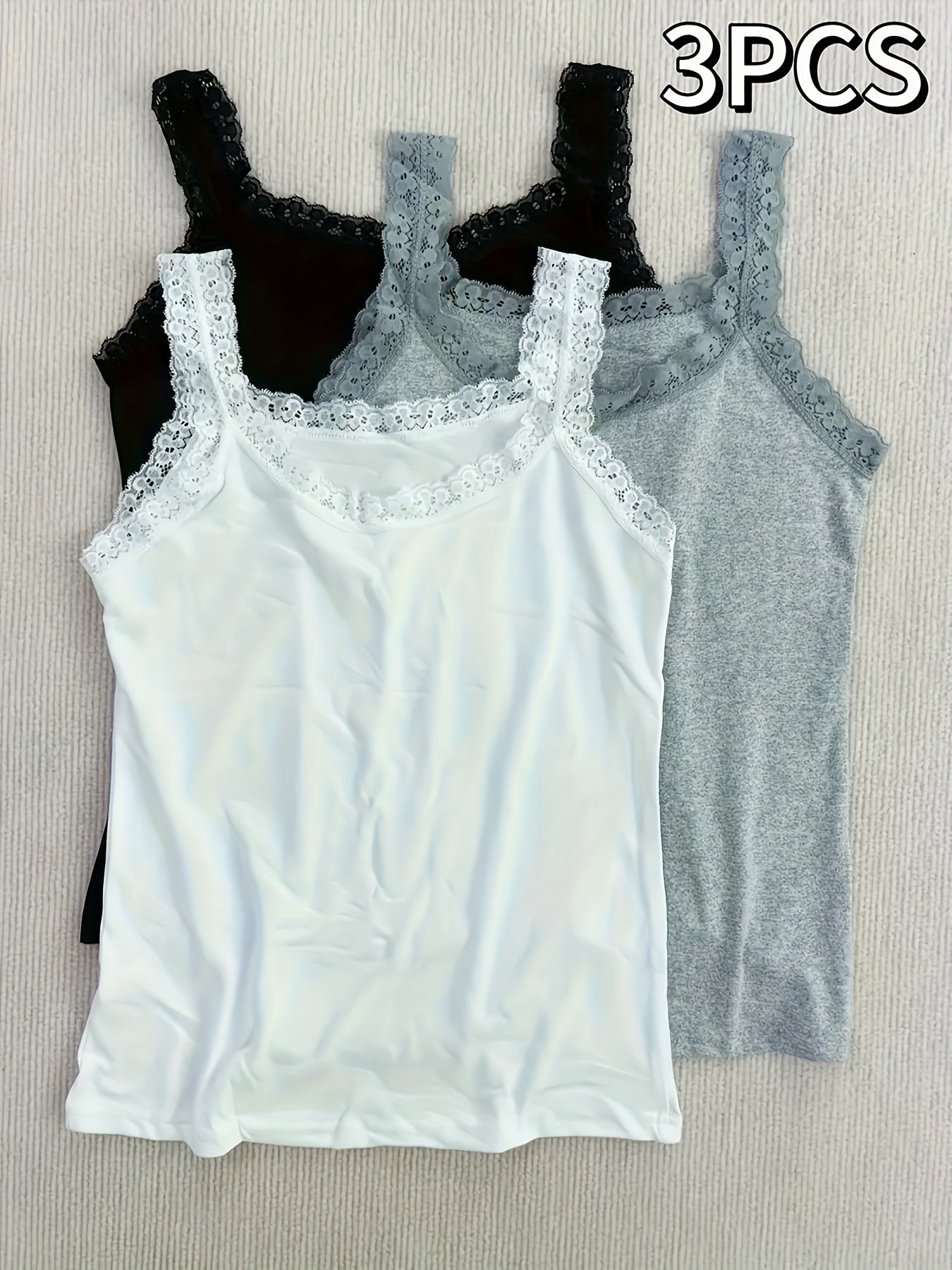 Women Plus Size Lace Camisole Set Comfortable Versatile Loungewear