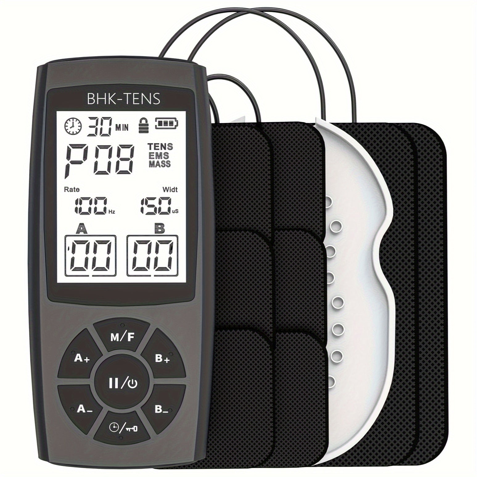 BHK-TENS Qayta zaryadlanadigan TENS qurilmasi - Og'riq terapiyasi uchun USB orqali zaryadlanadigan EMS mushak stimulyatori
