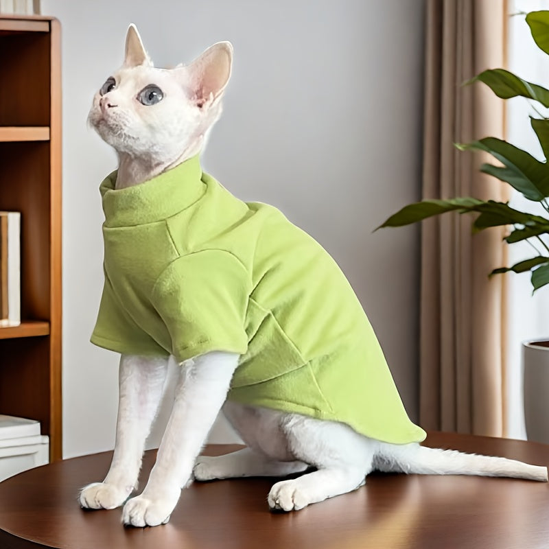 Pet Sweater for Hairless Cats Sphynx and Devon Rex Knit Polyester Spandex Autumn Winter