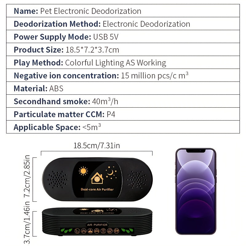 Освежитель воздуха для домашних животных, очиститель воздуха, USB, plug & play, устранитель запахов для кошек и собак