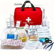 Luxury Red First Aid Kit 200/210 Pieces for Hunting Hiking Camping Emergencies