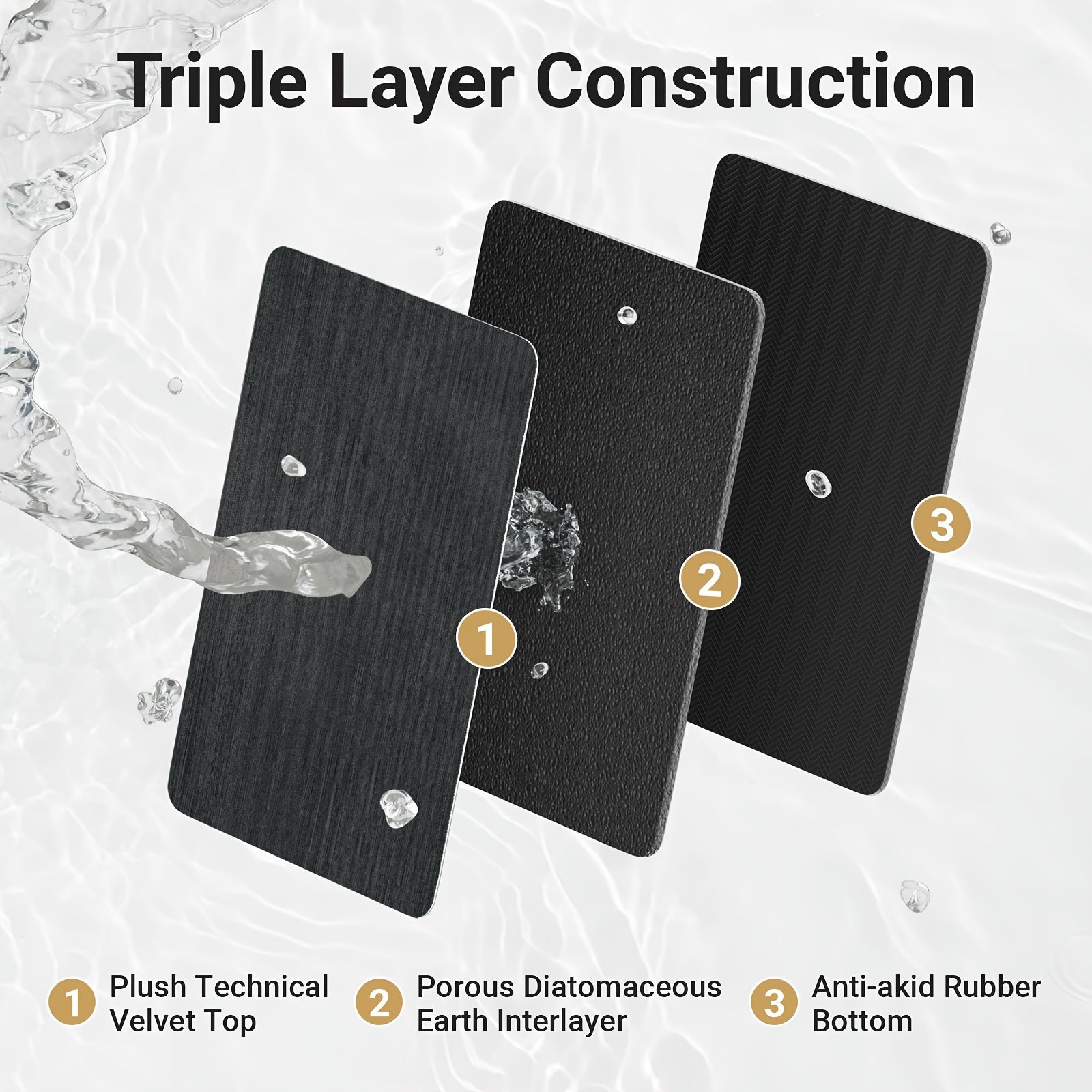 Alfombra de baño con estampado de panda absorbente, antideslizante y de secado rápido para uso en baño o exterior