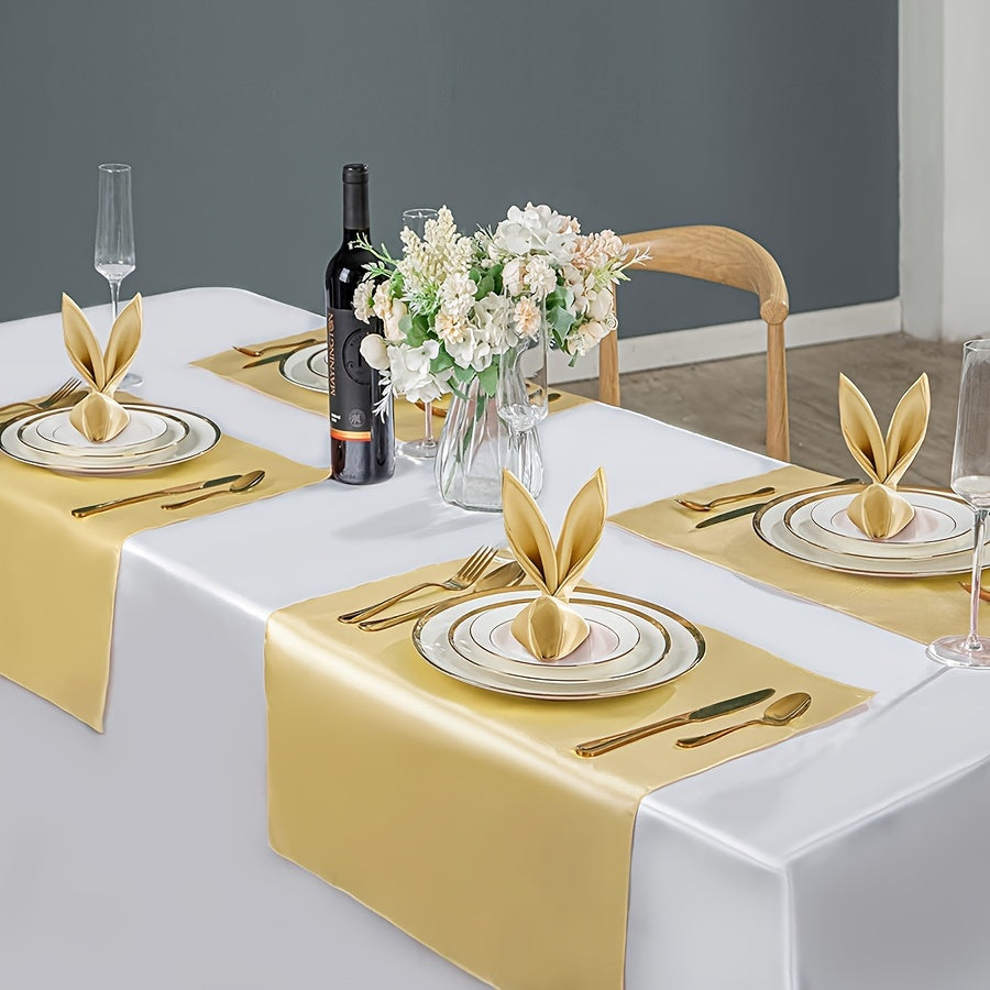 Satin Fabric Napkins Sets of 6 12 or 24 43x43cm for Wedding Banquet Decor