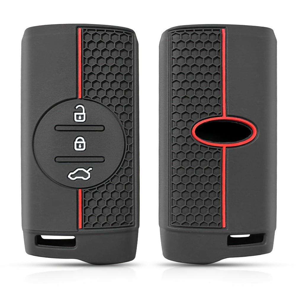 Universal Silicone Car Key Cover Remote Shell for SUV, Black