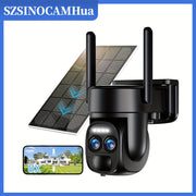 Dual-Band WiFi Outdoor Security Camera with 10x Zoom 360° Solar Panel HD Night Vision
