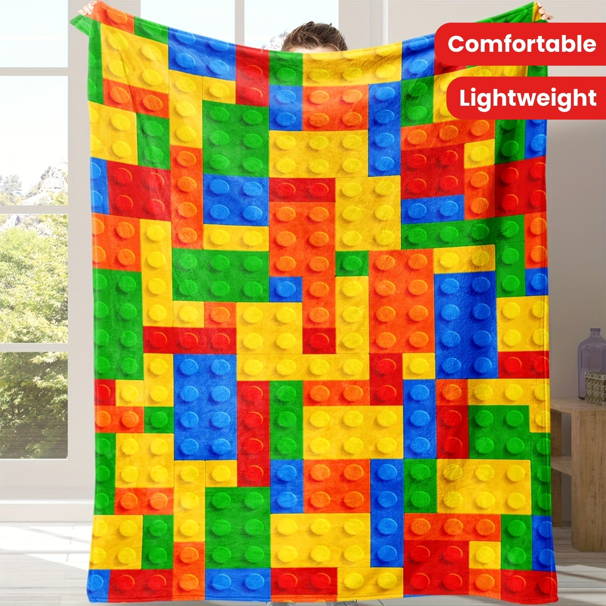 Мягкое и удобное фланелевое одеяло из 1 шт. с конструкторами идеально подходит для обеденного перерыва, дивана или кемпинга. Это легкое одеяло — отличный подарок для дома и может использоваться в гостиной, офисе или на диванном кресле или кровати.